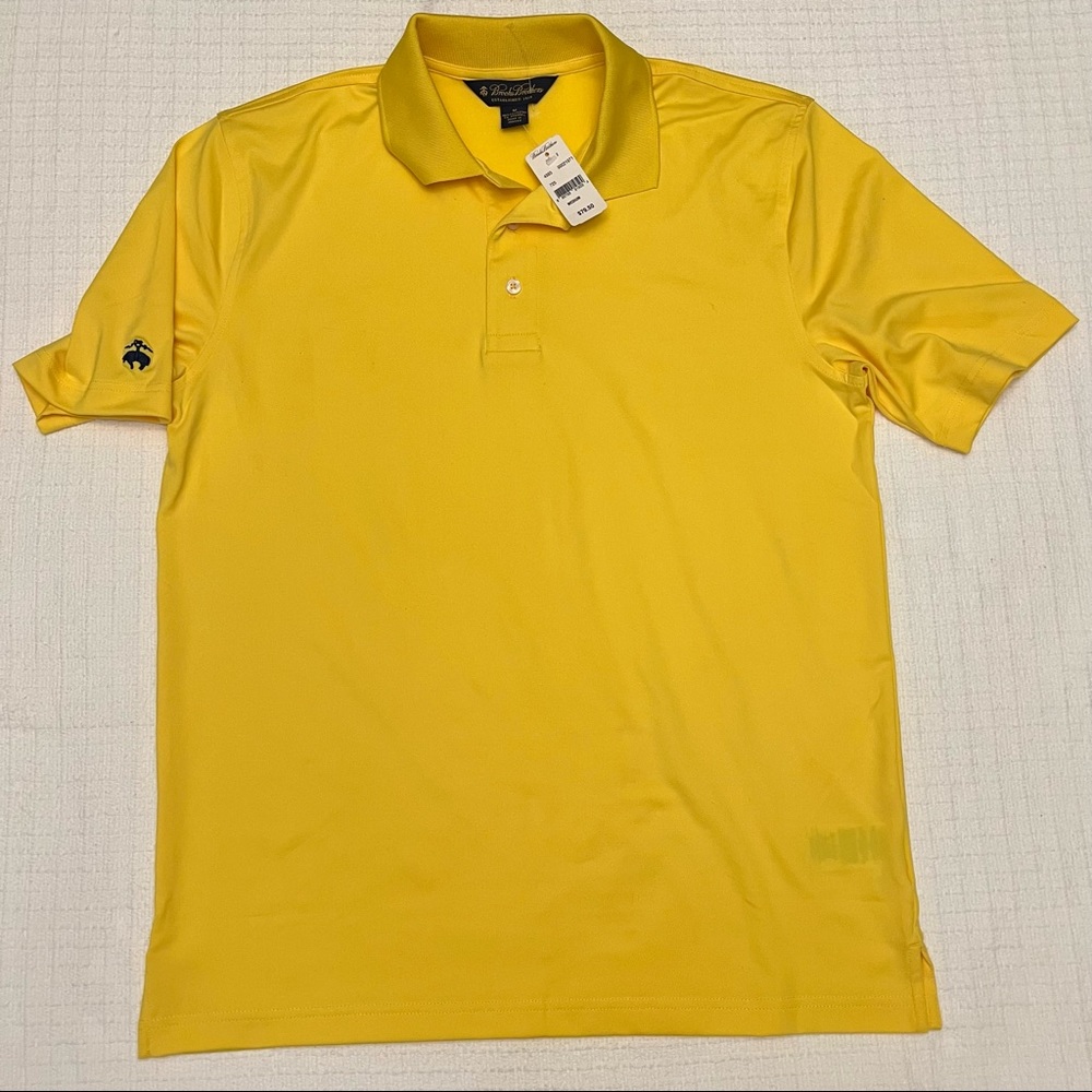 NWT Men’s Brooks Brothers Polo Golf Shirt Size Medium Moisture Wicking
